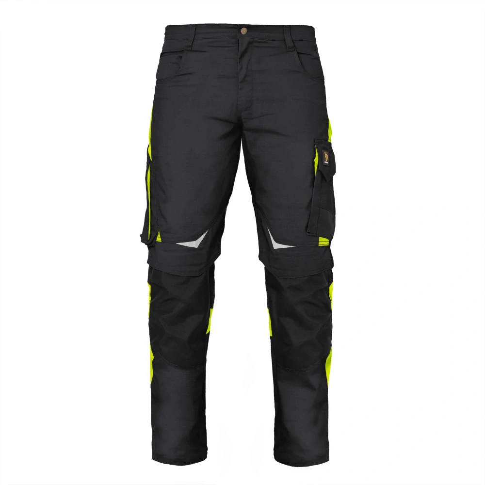 Nohavice HELICON čierno-žlté do pása