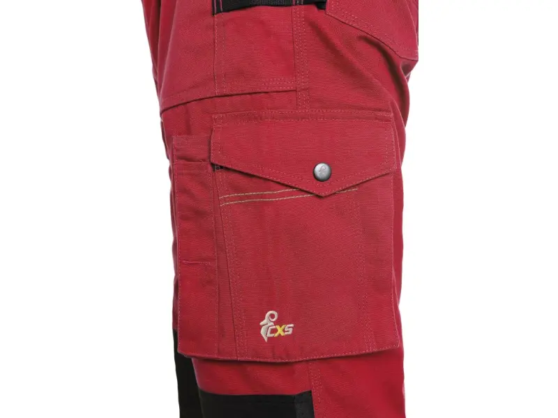 Nohavice STRETCH červené do pása