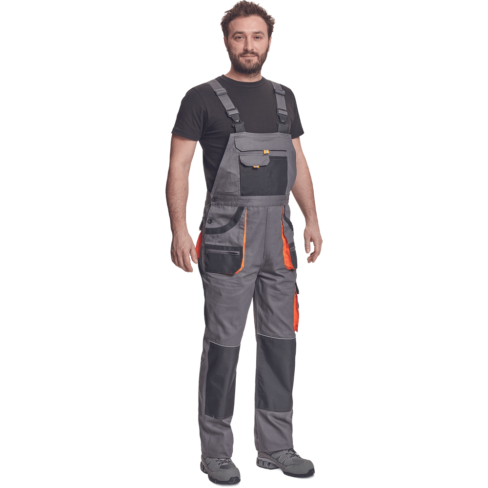 Nohavice CARL sivé s náprsenkou