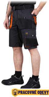 Kraťasy PRO šedo - oranžové