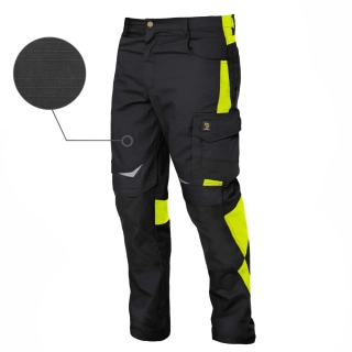 Nohavice HELICON čierno-žlté do pása