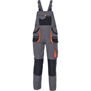 Nohavice CARL sivé s náprsenkou